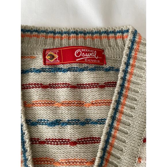 Vtg. Deekay Oswel V-neck Sweater Vest Casual Preppy - Picture 3 of 7